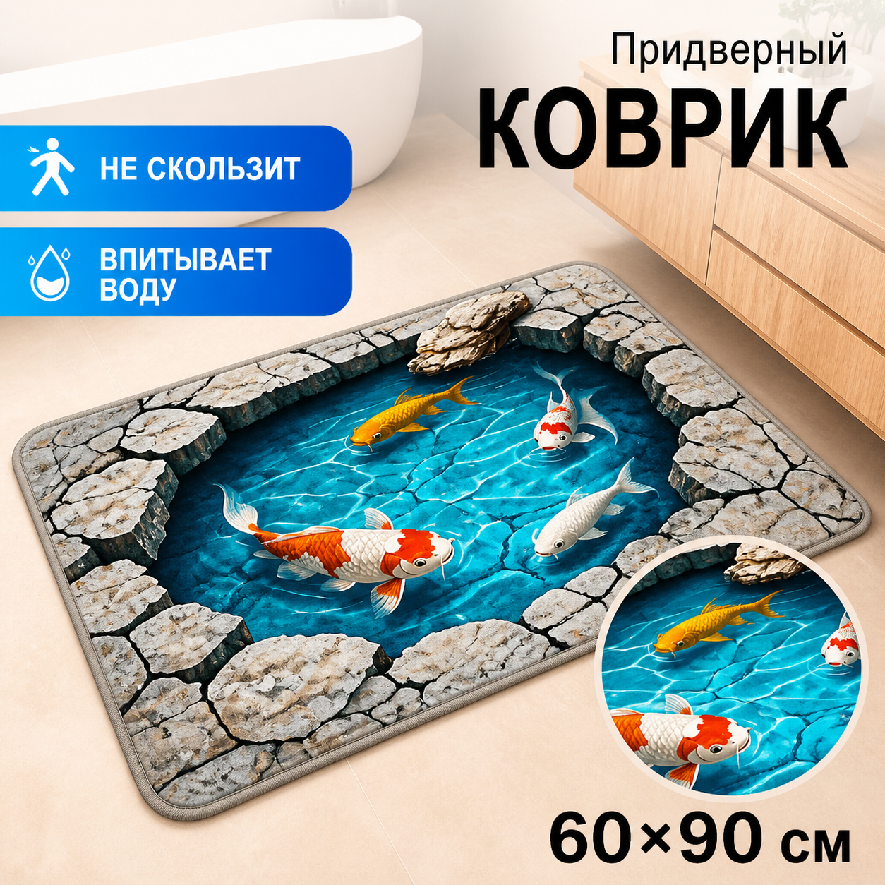 Коврик рыбки
